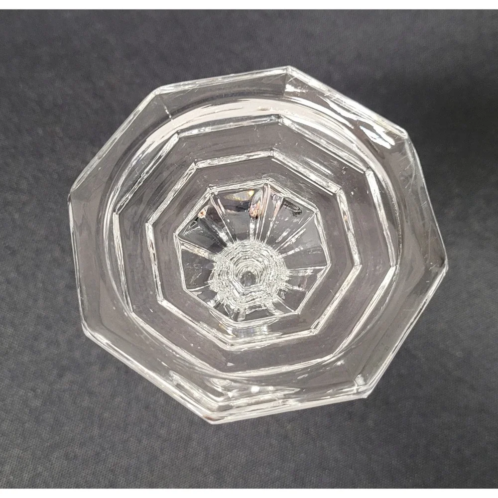 Vtg Clear Pressed Glass Taper Candlestick Holder 5